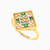LIR338 - Square Arabesque Green Stones Ring in 14K Gold - 102021800464151-3.jpg