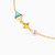 LIB303 - Inverted Triangles Colored Stone & Pearl Chain Bracelet in 14K Gold - 102101800272181-4.jpg