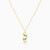 LIN1212 - Cartouche & Lotus Flower Green Stones Necklace in 14K Gold - 102051802102401-4.jpg