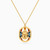 LIN1218 - Scarab Enamel Coated & Orange Stone Necklace in 14K Gold - 102051802162401-1.jpg