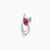 LDE901 - Arcs & Star Cluster Red Stone & Diamond Stud Earrings in 18K Gold - HS20-246-4.jpg
