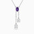 LDN368 - Pear Diamond & Purple Stone Necklace in 18K Gold - NK50-265-1.jpg