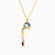 LIN1246 - Letter Meem Colored Stones Necklace in 14K Gold - 112050301392451-2.jpg
