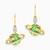 LDE917 - Earth Green Enamel Diamond Drop Earrings in 18K Gold - 144202200252001-3.jpg