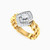 LDR3837 - Bold Chain & Interlocked Squares Diamond Ring in 18K Gold - 144101101974151-3.jpg
