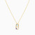 LIN1291 - Detailed Paperclip Frame Colored Stones Necklace in 14k Gold - 102051100644401-4.webp