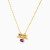 LIN1289 - Twisted Bar Colored Stones Necklace in 14k Gold - 102051100612401-3.webp