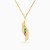 LIN1288 - Split Hexagon Colored Stones Necklace in 14k Gold - 102051100602401-1.webp