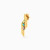 LIE190 - Split Hexagon Colored Stones Stud Earrings in 14k Gold - 102031100192001-4.webp
