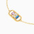LIB324 - Paperclip Twisted Base Colored Stones Chain Bracelet in 14k Gold - 102101100132181-4.webp