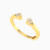 MLR894 - Two Round Clusters Diamond Open Ring in 14K Gold - 171100300082141-3.webp