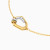 LDB825 - Faceted Geometric Frame Diamond Chain Bracelet in 18K Gold - 144361102104181-4.webp