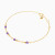 MLB917 - Spaced Beads Purple Stones Chain Bracelet in 14K Gold - 101100200272181-3.webp