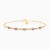 MLB916 - Beads & Purple Stones Chain Bracelet in 14K Gold - 101100200372181-1.webp