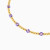 MLB916 - Beads & Purple Stones Chain Bracelet in 14K Gold - 101100200372181-4.webp