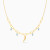 MLN2082 - Elongated Links & Chili Blue Stones Necklace in 14K Gold - 101051401032401-1.webp