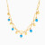 MLN2079 - Elongated Links & Beads Blue Stones Necklace in 14K Gold - 101050200182401-3.webp