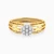 LDR4131 - Floral Cluster & Parallel Layeres Diamond Ring in 18K Gold - 144100308994151-1.webp