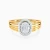 LDR4127 - Oval Cluster & Parallel Layeres Diamond Ring in 18K Gold - 144100308954151-1.webp