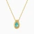 MLN2137 - Cactus Pear Green Stone Necklace in 9K Gold - 191051100312401-1.webp