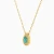 MLN2137 - Cactus Pear Green Stone Necklace in 9K Gold - 191051100312401-3.webp