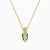 MLN2136 - Snake Pear Green Stone Necklace in 9K Gold - 191051100402401-1.webp