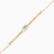 LGB800 - Open Oval Frames Blue Stone Chain Bracelet in 18K Gold - 113101100482201-3.jpg