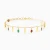 LGB804 - Rectangular Bars & Oval Colored Stones Anklet in 18K Gold - 113361400092251-1.webp