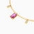 MLB984 - Rectangles Pink Stone Diamond Chain Bracelet in 14K Gold - 171361100162181-4.jpg