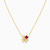 MLN900 - Flower Diamonds & Red Stone Necklace In 18K Gold - 141500301112451 - 3.jpg