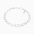 WB388 - Elongated Paperclip Links Chain Bracelet in Silver - 167101300241180-3.webp