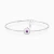 WB376 - Round Light Purple Stone Chain Bracelet in Silver - 167101100331201-1.webp