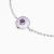 WB376 - Round Light Purple Stone Chain Bracelet in Silver - 167101100331201-4.webp