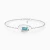WB364 - Oval Setting & Baguette Blue Stone Chain Bracelet in Silver - 167101100111201-1.webp