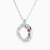 WN565 - Freeform Circular Pendant Colored Stones Necklace in Silver - 167051100541451-3.webp