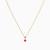 MLN776 - Square Red Stone Necklace in 18K Gold - 111051100862421-3.jpg