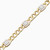 LGB819 - Three Squares Cubic Zirconia Chain Bracelet in 18K Gold - 113106501892201-3.jpg