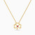 MLN870 - Flower Red Stone Necklace In 14K Gold - 101051100152421 - 1.jpg