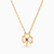 MLN870 - Flower Red Stone Necklace in 14K Gold - 101051100152421 - 2.jpg