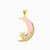 LGN556 - Crescent & Star Pink Enamel & Cubic Zirconia Pendant in 18K Gold - 314041800012001-4.jpg