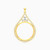 LGN555 - Teardrop Cubic Zirconia Coin Frame Pendant in 18K Gold - 314041800022001-1.jpg