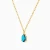 MLN2247 - Teardrop Aqua Blue Stone Pendant Necklace in 9K Gold - 191051100542401-3.webp