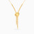 MLN2281 - Rounded Triangle Double Figaro Chain Y Shaped Necklace in 18K Gold - 111051300162400-1.jpg