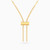 MLN2279 - Double Chain & Horizontal Piece Y Shaped Necklace in 18K Gold - 111051300142400-4.jpg