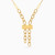 MLN2278 - Horizontal Pieace & Double Chain Y Shaped Necklace in 18K Gold - 111051300132400-1.jpg