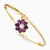 LGB818 - Dangling Floral Charm Ruby Stones Bangle Bracelet in 18K Gold - 113091101462001-4.jpg