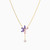 LIN1315 - Floral Cluster Marquise Lavender Stones & Pearl Y Shaped Necklace in 14K Gold - 102051100722401-4.jpg