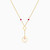 MLN808 - Circle Colored Stones Necklace In 14K Gold - 101051100012421-3.jpg