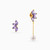 LIE200 - Asymmetrical Lavender Stones & Pearl Chain Drop Earrings in 14K Gold - 102031100262001-1.jpg