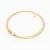 WB435 - Oval Disc & Pear Colored Stone Chain Bracelet in Yellow Gold Plating - 167101100062201-3.webp